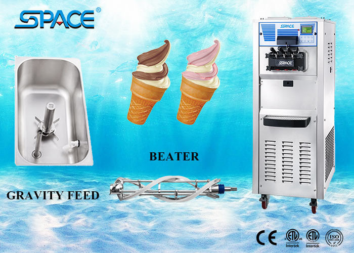 3 Flavor Commercial Single Phase Soft Serve Ice Cream Machine Low Working Noise
